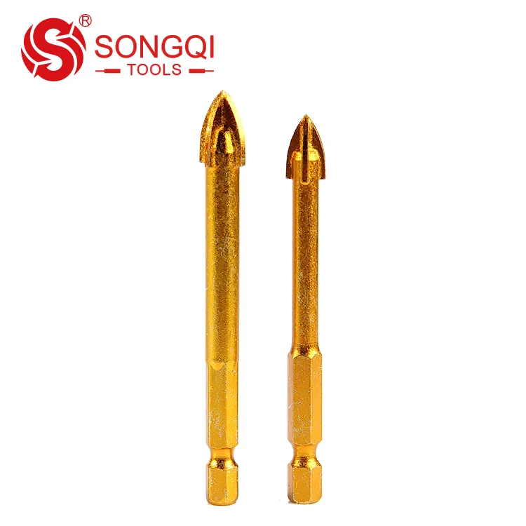 Cross Head Hex Shank Tile Drill Bit for Tile Glass Brick Wall