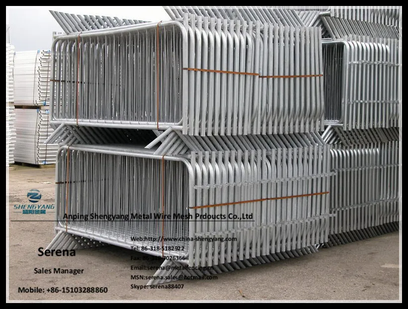 
Pedestrian barriers/galvanised portable fence 