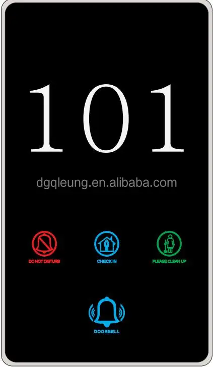 Hotel Room Number plates with Touch Doorbell Switch door Room Number Signs Display