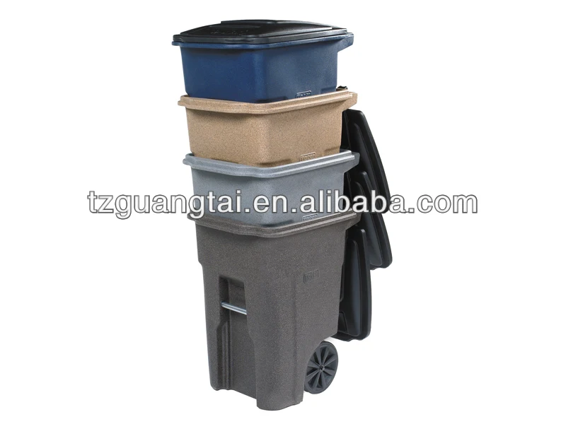 Extra strength plastic wheelie bin trash can refuse bin 240L