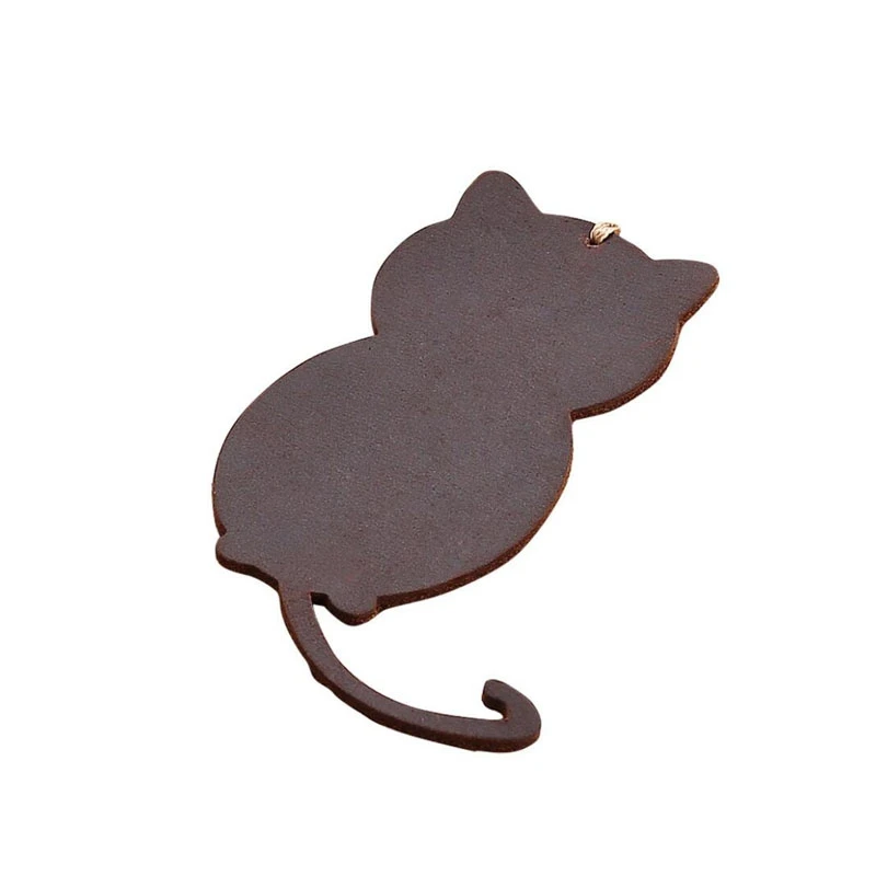 Dreamtop DTF284 кожаная Закладка в форме кота, канцелярские товары, серия, симпатичная Закладка из натуральной коровьей кожи для подарка