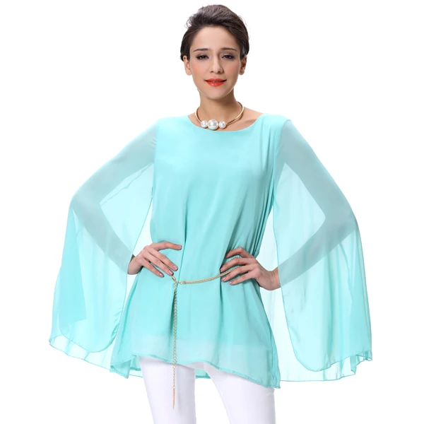 Кутюр шифон мыс рубашка женские блузки и топы