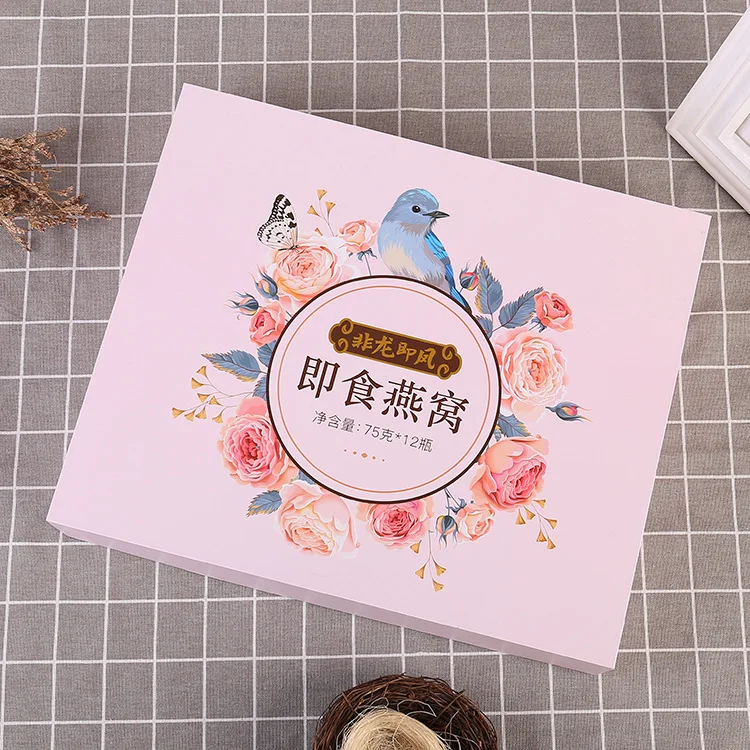 
Высококачественная упаковочная подарочная коробка в виде птичьего гнезда с логотипом на заказ 