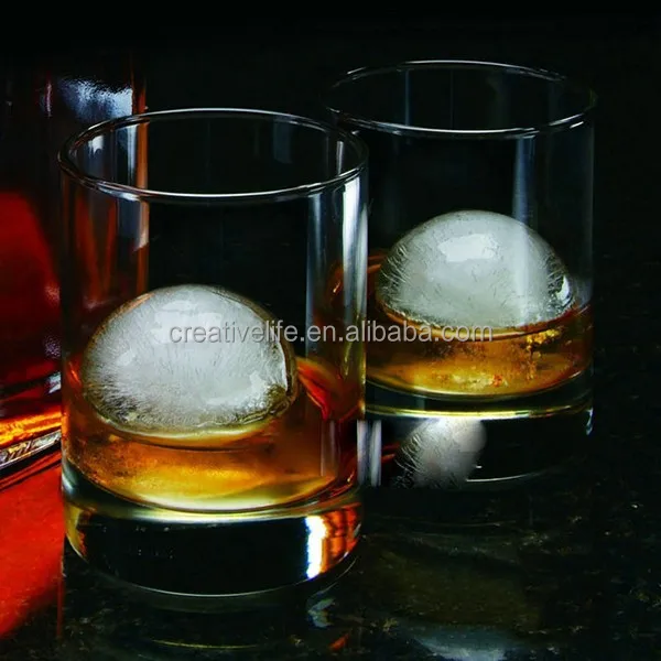 Hot Selling Round Ice Balls Maker Ice Cube Tray Four Large Sphere Molds for Whiskey Cocktails