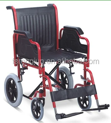 Foshan factory supplier steel detachable footrest folding wheel chair
