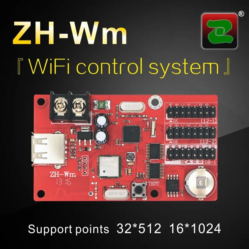 Free Led Display ZH-Wm WiFi Control Software Led Control Card, Send Dada by Phone