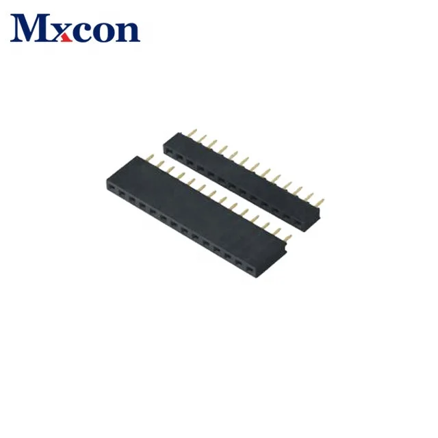 
high quality 2.54mm pitch 2~40 pins single row straight female header connector 