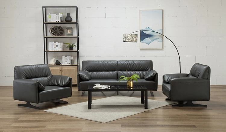 
8073 Contemporary Upholstered 78.4 inch Sofa / Living Room Couch, Dark Grey 