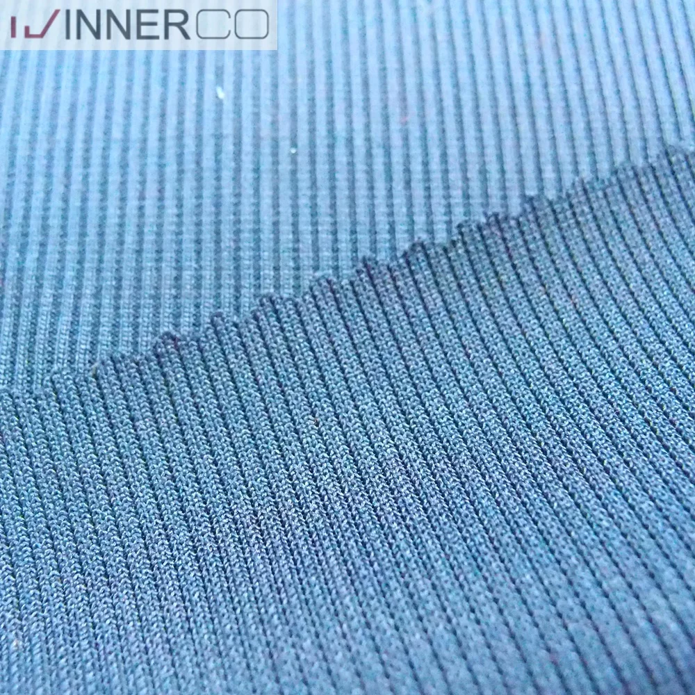 Fabric materials 2x2 rib knit fabric in polyester and spandex