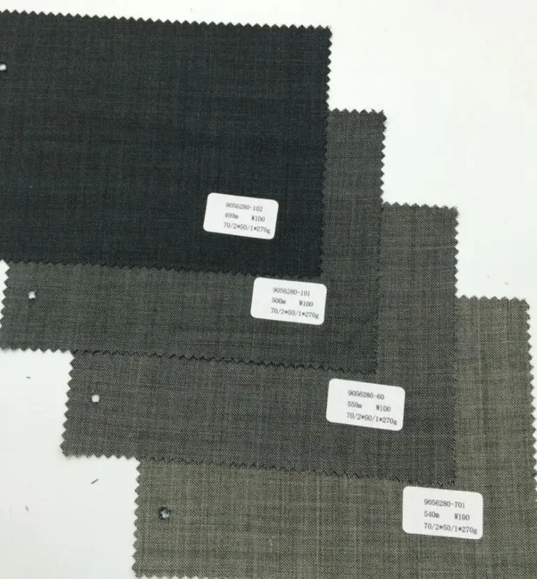 Мериносовая шерстяная ткань, цельная шерстяная ткань Hopsack для мужского костюма