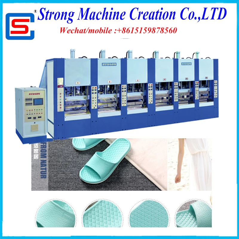 STRONG FOAM EVA SHOE INJECTION MOULDING MACHINE WITH SERVO SYSTEM with 4 four injectors