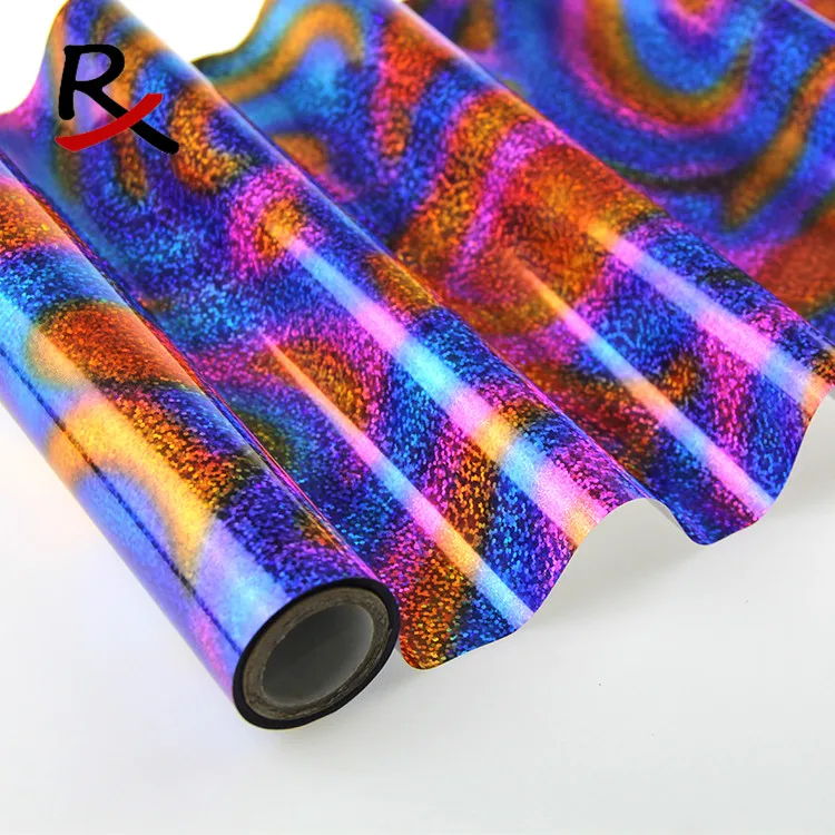 multi-color hot stamping foil holographic 16mic 75cm*120m roll - for textile & leather & fabric heat transfer