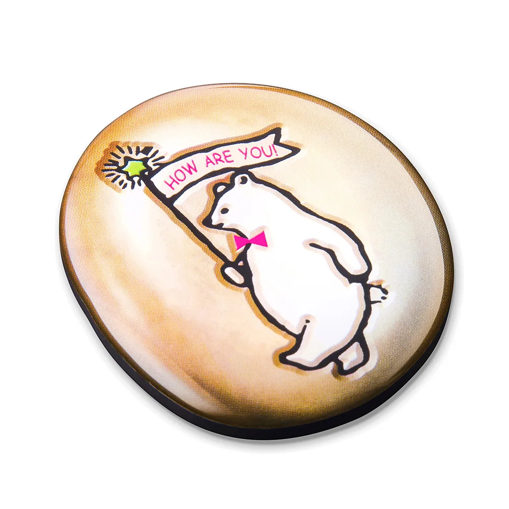 MORCART Best selling products on the stone painted polar bear series refrigerator stickers, polar bear epoxy refrigerator