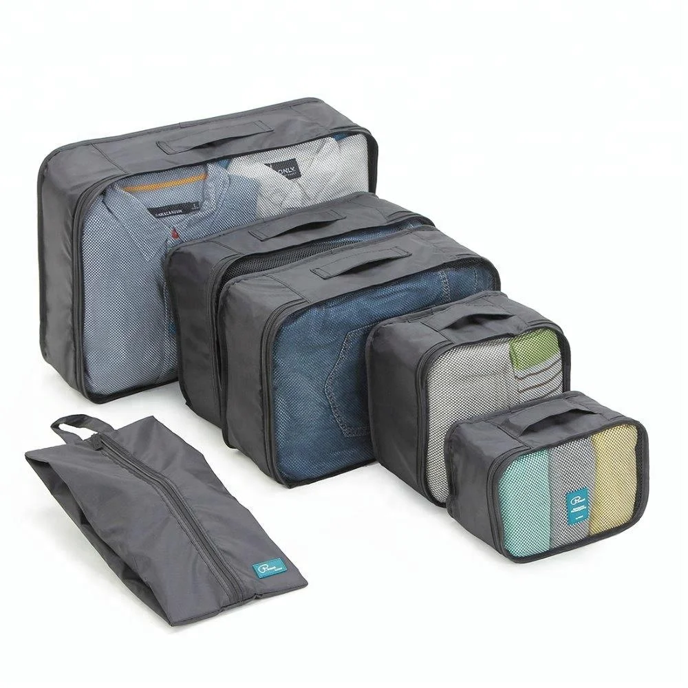 P.travel multiple size 6pcs storage organizer travel packing cubes