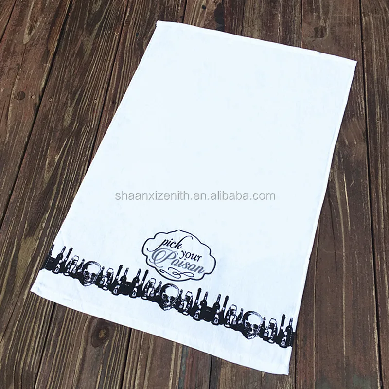 
hot sale blank custom digital print tea towel High quality 100% Sublimation Tea Towel Custom Print 