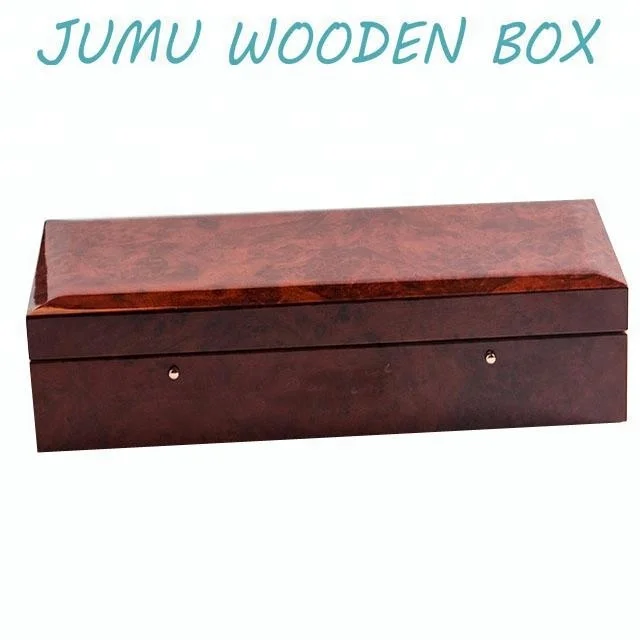 piano burl wood lacquer finish luxury wooden jewelry packaging box