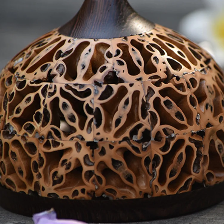 Custom classic wood  handmade incense burner with logo