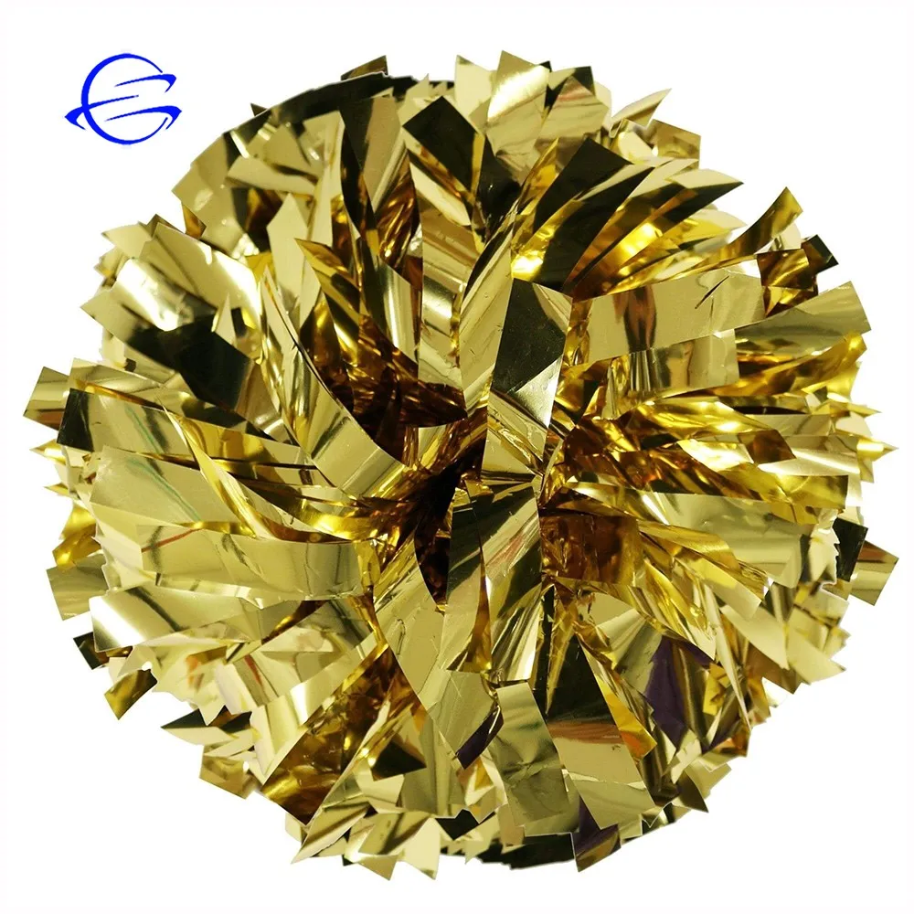 
Basketball Game Cheer Accessories Metallic Cheerleading Pom Poms Wholesale In Stock Cheap Price  (62220350645)