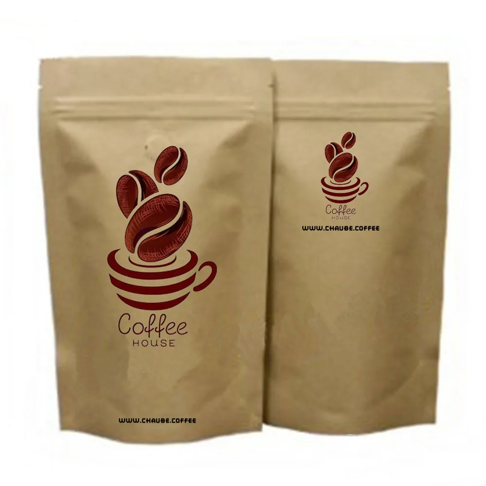 Barrier packaging pouches Custom printed plastic bag kraft paper mylar bags with ziplock with hang hole