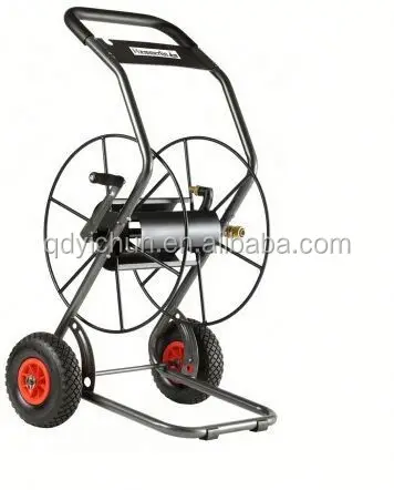 steel winding garden hose reel cart
