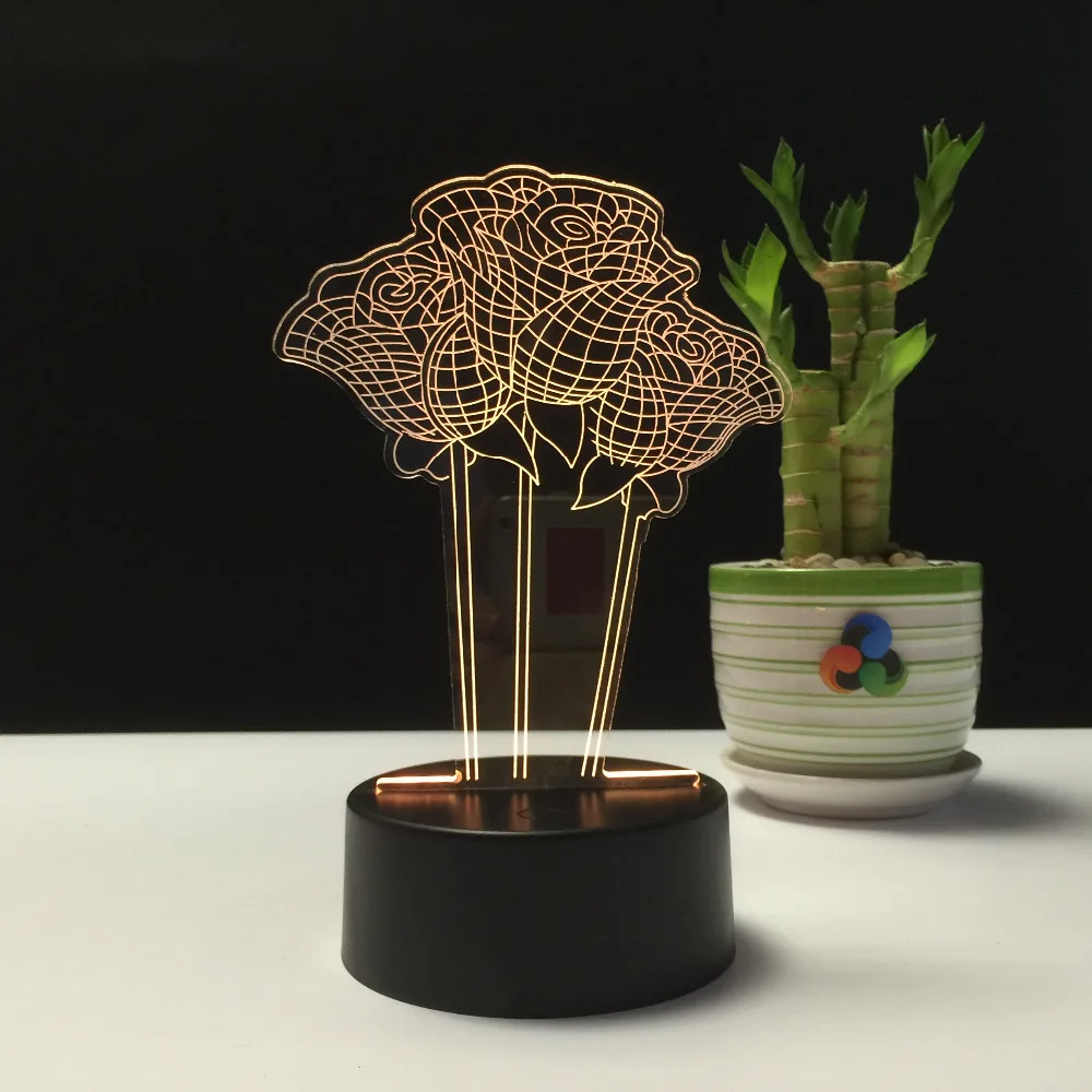 Flight 3D LED Night Light RGB Touch Switch Table Desk Lamp