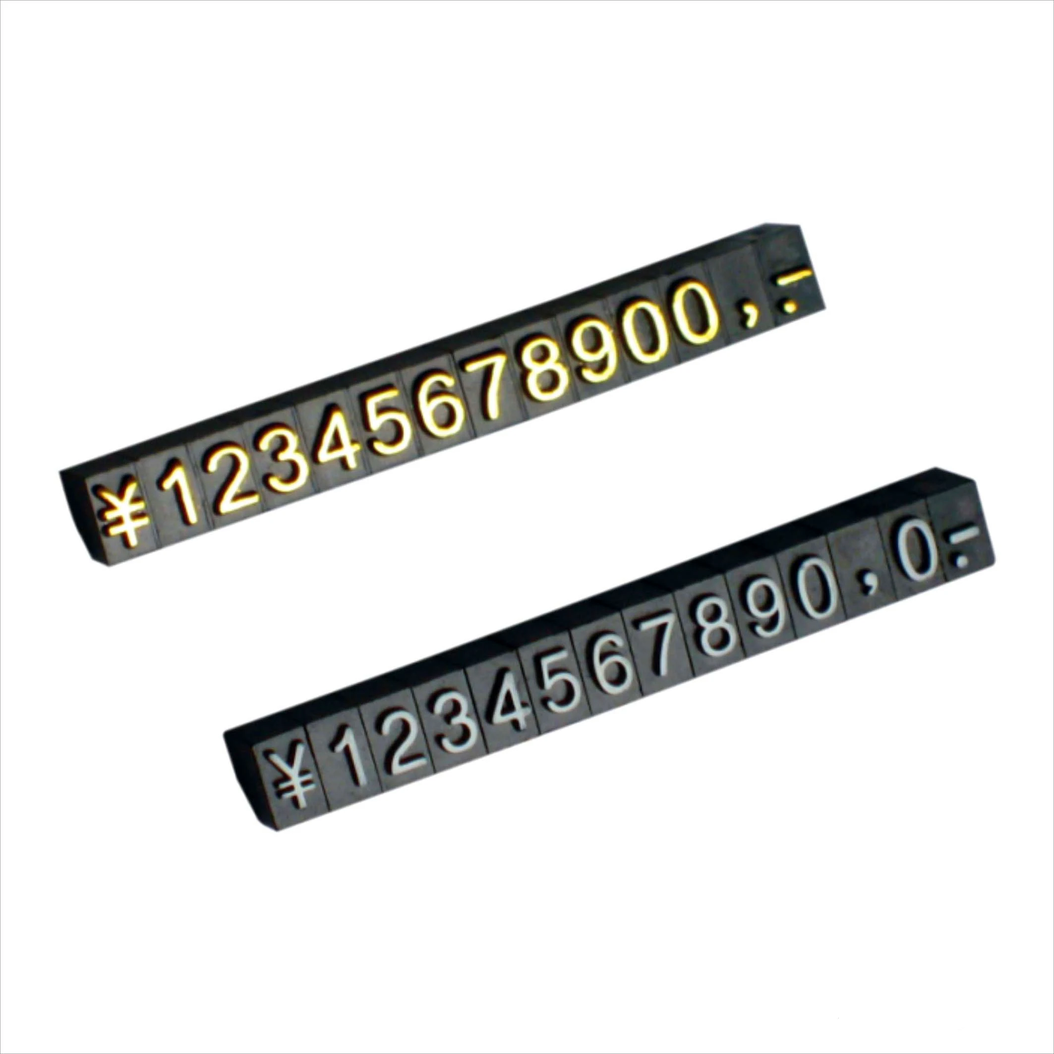 Mini Jewelry Plastic Clear Price Tags Price Cubes for Jewelry Displays With Embossed Number