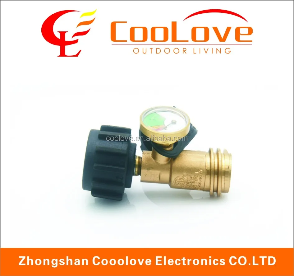 lpg tank adapter with gauge