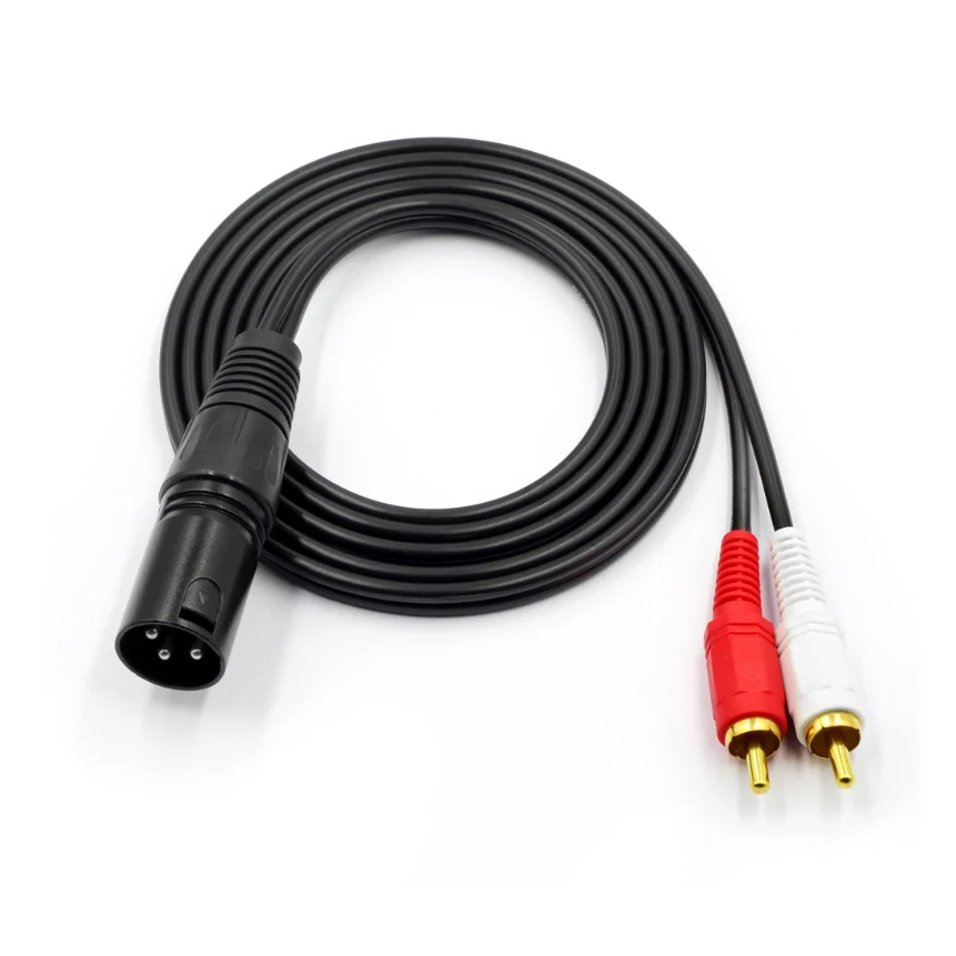 Shenzhen Manufacturer Professional Microphones Connect Dual RCA Male to XLR Male Cable
