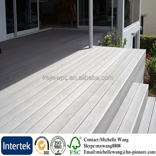 Hot sale Wood plastic WPC tongue and groove composite decking, wood composite decking white, extruded plastic composite decking