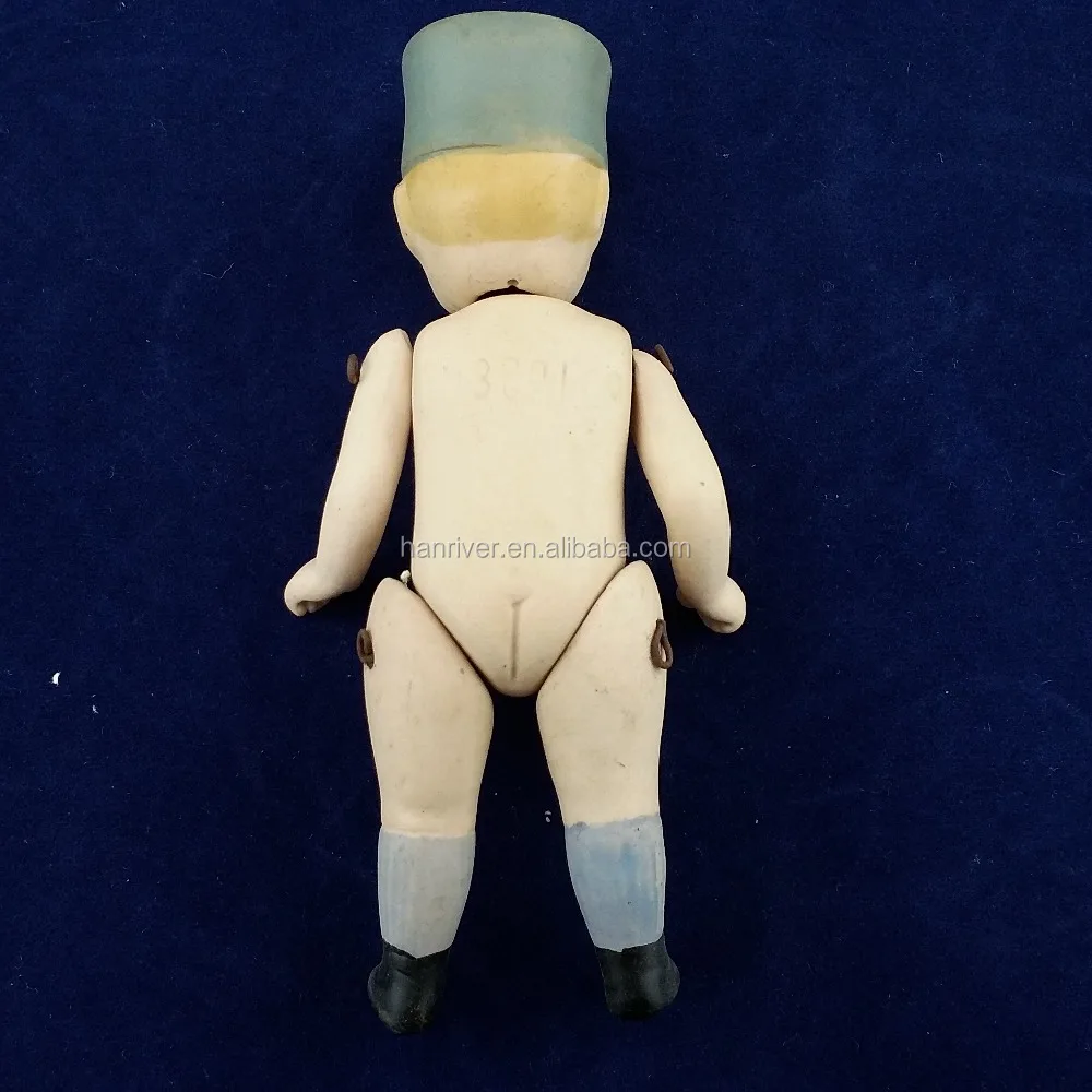 Hot selling ceramic porcelain toy baby figurine with flexible arms and legs