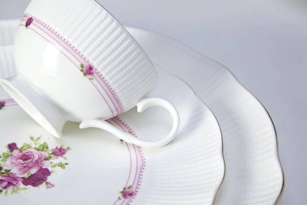 Tableware coffee cup with saucer for 5 star restaurant