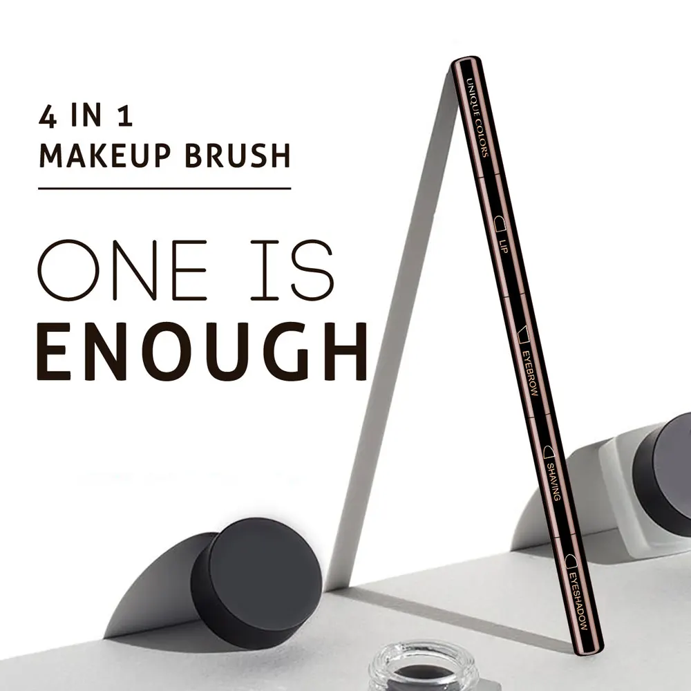 New Products 4 in 1 Makeup Cosmetic Brush Lip Eyebrow Sponge Eyeshadow Brush Multifunctional Brush