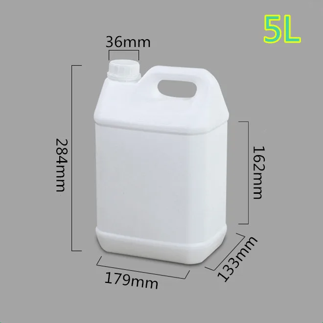 HDPE Plastic Material Fluorinated Conventional Square Bottle For Domestic Laundry Detergent