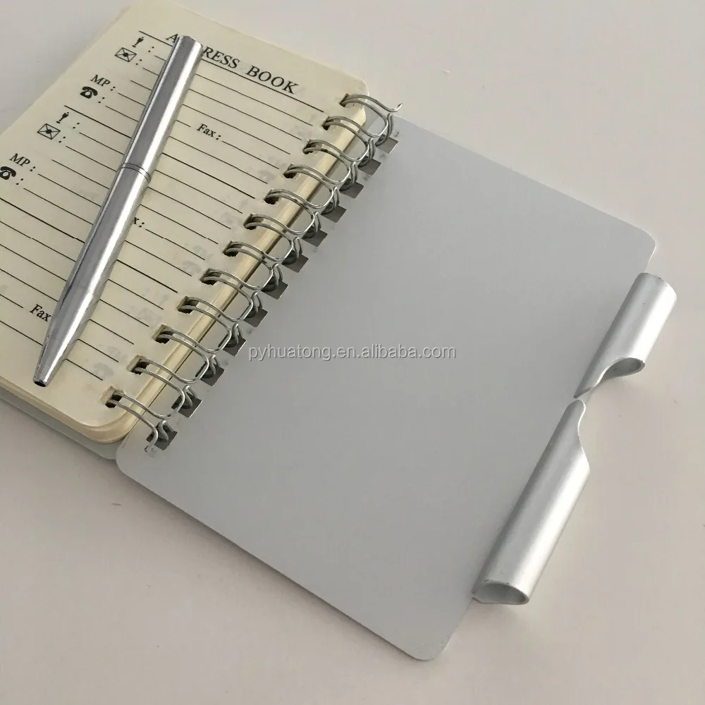 mini pocket size small metal memo book/address book