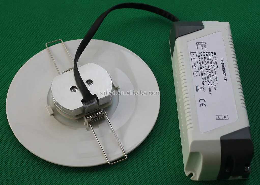 LED Emergency Spotlight 1W/3W 6000K Non-Maintained Recessed Ceiling Lights IP20 3hrs discharge