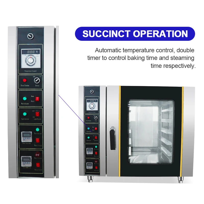 Industrial Baking Equipments Hot Air Electric Steam Convection Oven 5 Decks Commercial Bakery Oven Bread Cake Biscuit Pizza Oven