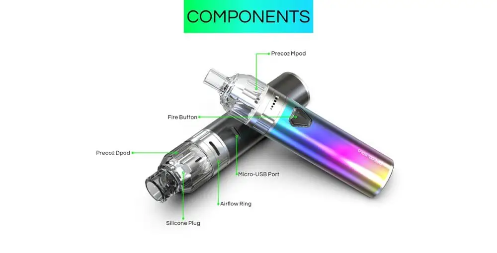 2019 newest products Preco Solo Kit starter kit automatically identify disposable tanks and adjust voltage and fired up mode