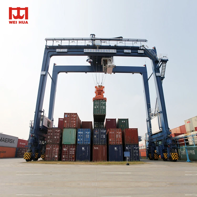 Портовый контейнерный подъемный 30 тонн 40 50 60 RTG кран с резиновым шинами Портальный Кран