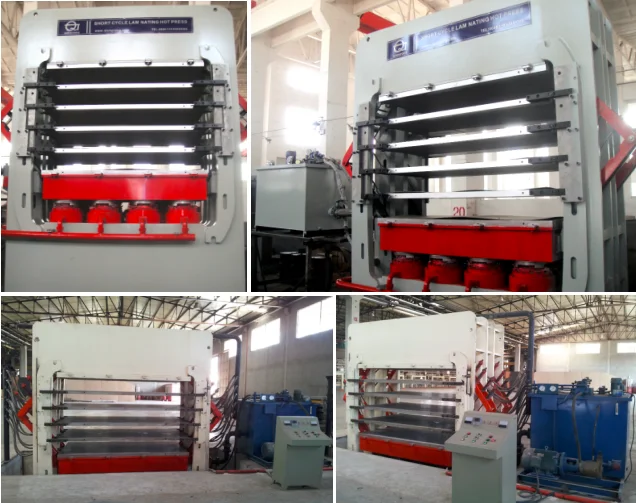 MDF and Particle Board Short Cycle Melamine Lamination Hot Press Machine