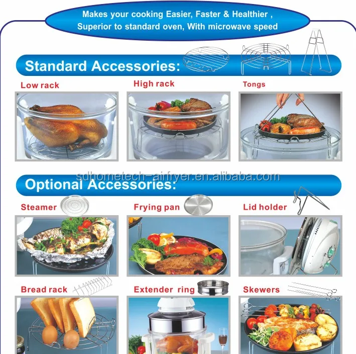 
7L capacity Halogen oven convection oven 