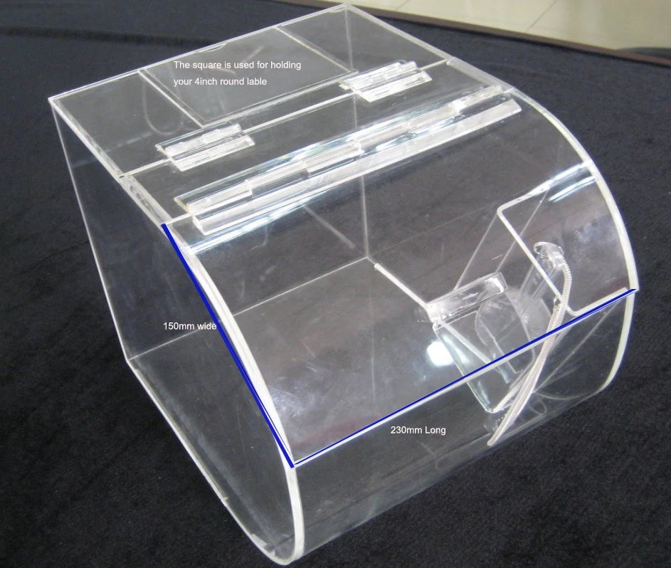 Iange custom transparent band cover acrylic candy display rack, suitable for supermarket display