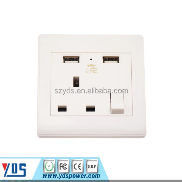 3 контакт. британский разъем выключатель, великобритания электрический usb розетка