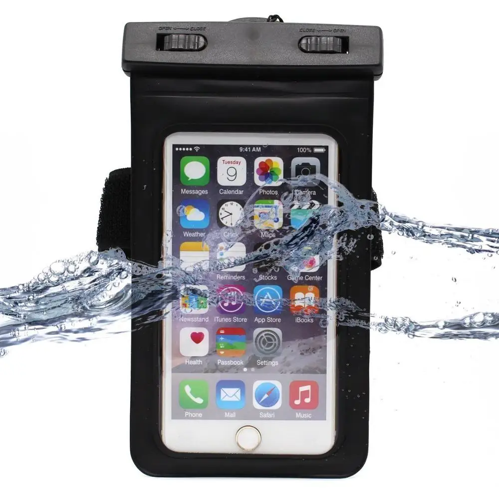 Popular white colored custom waterproof pvc cell phone case