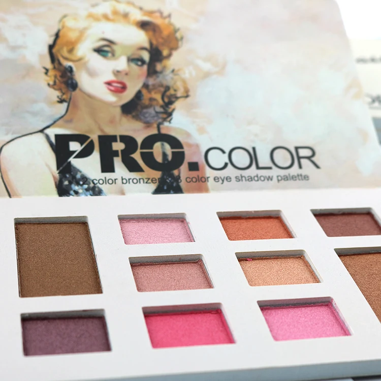 Beautiful color eyshadows cosmetics private label glitter eyeshadow palette