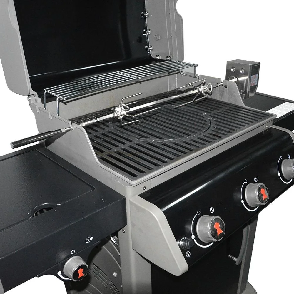 Universal BBQ Square Chrome Steel Spit Rod Electric Motor Barbecue Heavy Duty Rotisserie Kit Premium BBQ Accessories