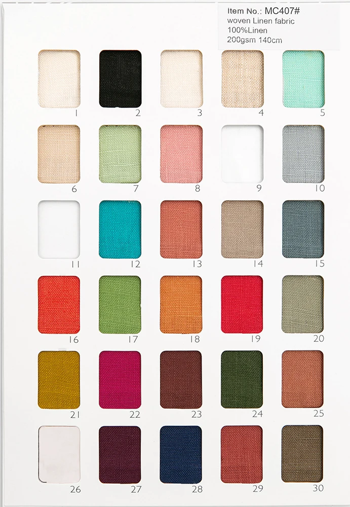 High quality best selling softened 100% pure organic linen fabric for shirt