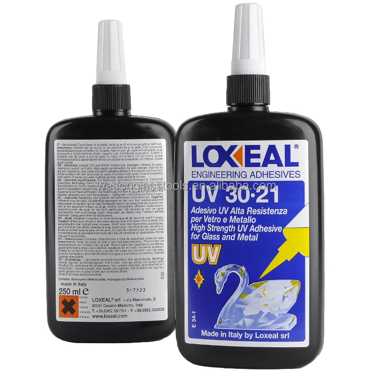 Loxeal UV adhesive glue for glass to metal