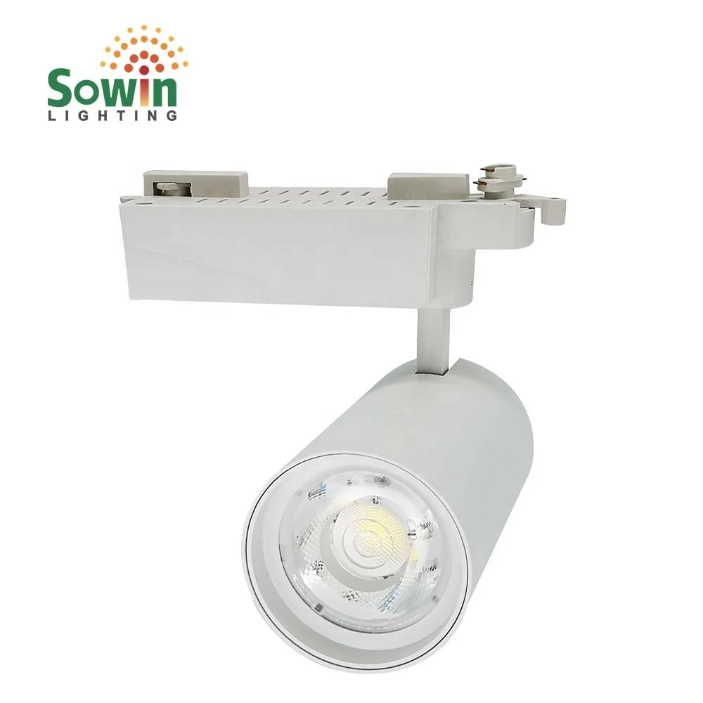 
led cob black housing white body 35w led track light 15w 18w 24w 30w 3000k 4000k 6000k track lighting lamp 