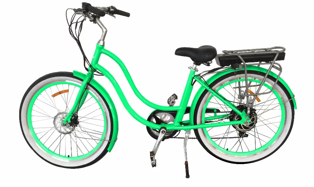 OEM Women Beach E Bike City Electric Bicycle Alloy Frame Cell E-bike Battery