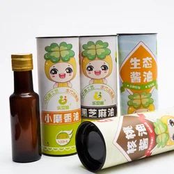 Luxury Printing Kraft Round Cardboard Tube For Bottles Packaging Cosmetic Kraft Paper Tubes